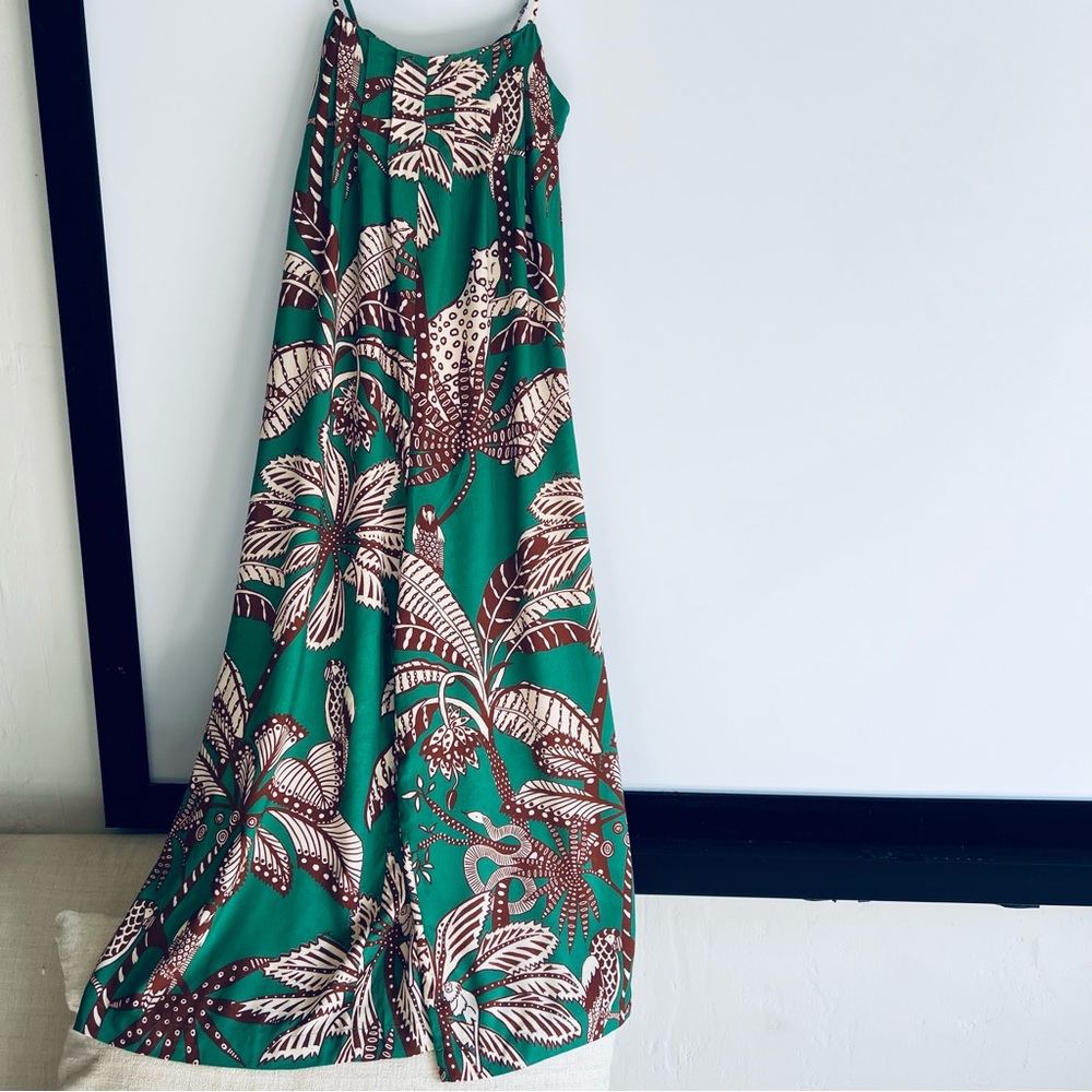 FARM Rio x Anthropologie Waistless Amazonia Printed Jumpsuit Size Small NWT - Picture 6 of 13